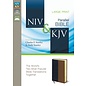 NIV/KJV Large Print Parallel Bible, Navy/Tan Leathersoft