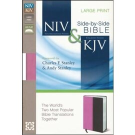 NIV/KJV Large Print Parallel Bible, Orchid/Chocolate