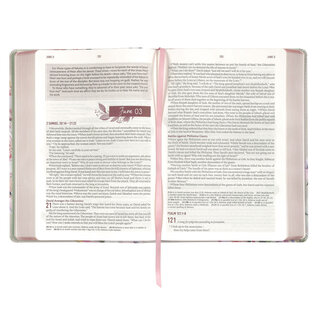 NLT Everyday Devotional Bible for Women, Pearlized Gray Floral Faux Leather