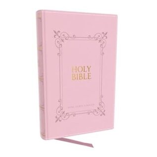 KJV Large Print Center-Column Reference Bible, Pink Leathersoft