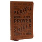 NKJV Personal Size Reference Bible, Brown Verse Art Leathersoft