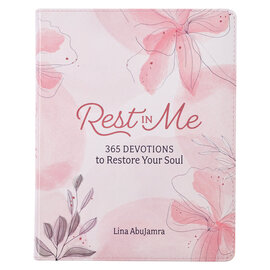 Rest in Me: 365 Devotions to Restore Your Soul (Lina AbuJamra), Pink Faux Leather