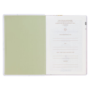 NLT The Spiritual Growth Bible, Cream-Colored Floral Faux Leather