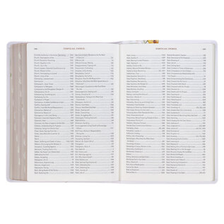 NLT The Spiritual Growth Bible, Cream-Colored Floral Faux Leather