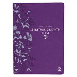 NLT The Spiritual Growth Bible, Purple Faux Leather