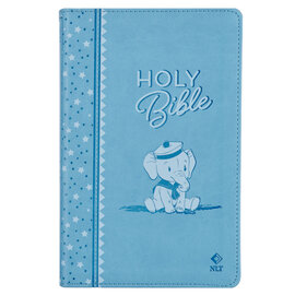 NLT Baby Keepsake Bible, Blue Faux Leather