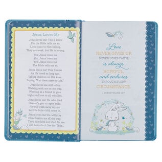 NLT Baby Keepsake Bible, Blue Faux Leather