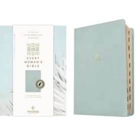 NLT Every Woman’s Bible, Sky Blue LeatherLike, Indexed (Filament)