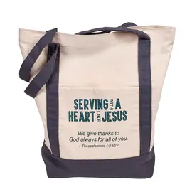 Tote Bag - Serving with a Heart like Jesus, Canvas