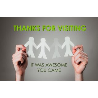 Post Cards - Thanks for Visiting, It Was Awesome You Came (Pack of 25)