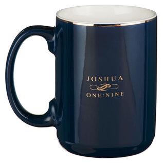 Mug - Be Strong and Courageous, Navy