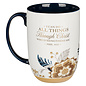 Mug - I Can Do All Things, Honey-Brown/Blue