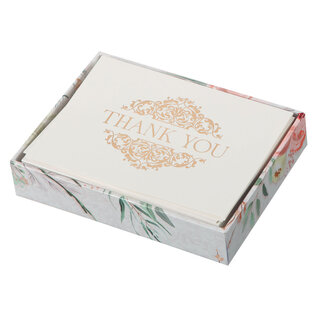 Note Cards - Thank You, Gold Filigree
