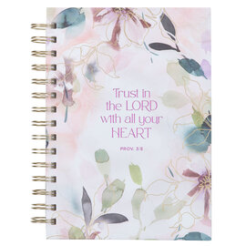 Journal - Trust in the Lord, Purple Bloom, Wirebound