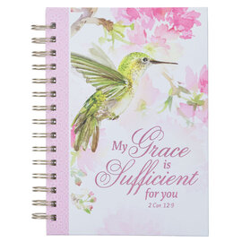 Journal - My Grace is Sufficient, Hummingbird, Wirebound