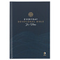 NLT Everyday Devotional Bible for Men, Navy Wave Hardcover