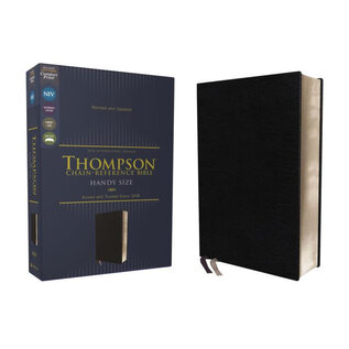 NIV Handy-Size Thompson-Chain Reference Bible, Black Bonded Leather