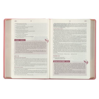 NLT Everyday Devotional Bible for Women, Sunrise Pink Floral Faux Leather