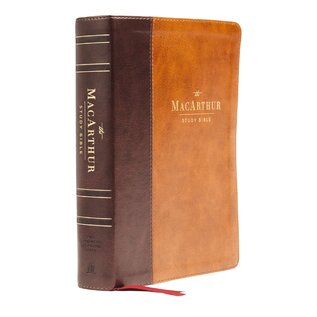 NASB MacArthur Study Bible, Mahogany Leathersoft, Indexed