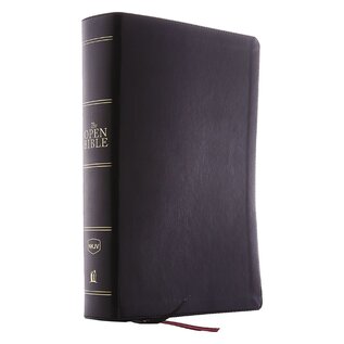 NKJV Open Bible, Black Leathersoft, Indexed