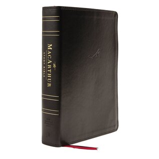 NASB MacArthur Study Bible, Black Leathersoft, Indexed