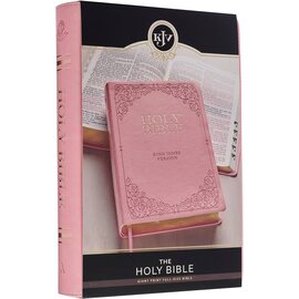 KJV Giant Print Full-Size Bible, Pink Faux Leather, Indexed