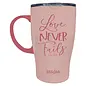 Stainless Steel Mug - Love Never Fails w/Handle, 15 oz