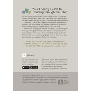 NLT Large Print The Daily Walk Bible, Grey Softcover (Filament)