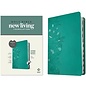 NLT Super Giant Print Bible, Peony Rich Teal LeatherLike, Indexed (Filament)