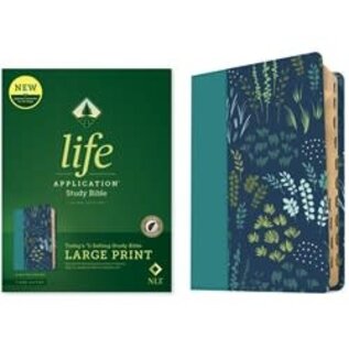 NLT Large Print Life Application Study Bible, Meadow Teal Leatherlike