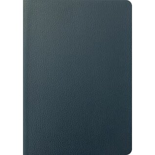 NLT Large Print Life Application Study Bible, Navy Blue Genuine Leather, Indexed