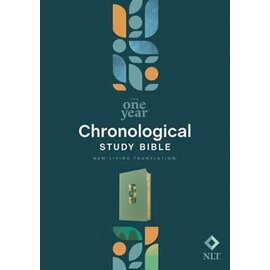 NLT One Year Chronological Study Bible, Sage Green Mosaic LeatherLike