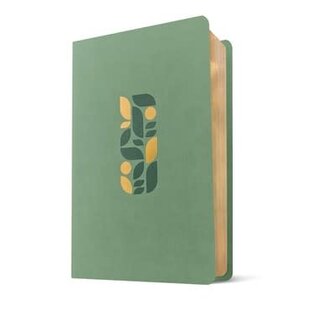 NLT One Year Chronological Study Bible, Sage Green Mosaic LeatherLike