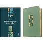 NLT One Year Chronological Study Bible, Sage Green Mosaic LeatherLike