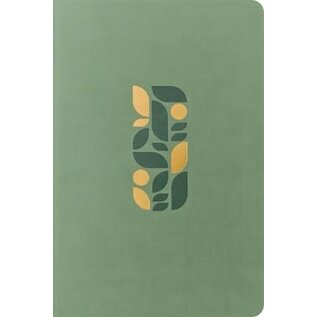 NLT One Year Chronological Study Bible, Sage Green Mosaic LeatherLike