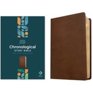 NLT One Year Chronological Study Bible, Rustic Brown LeatherLike
