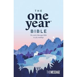 The Message One Year Bible, Blue Paperback