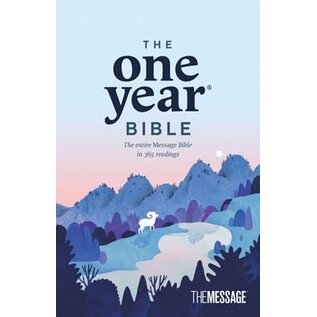 The Message One Year Bible, Blue Paperback
