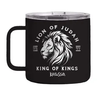 Stainless Steel Mug w/Handle - Lion of Judah (14 oz)