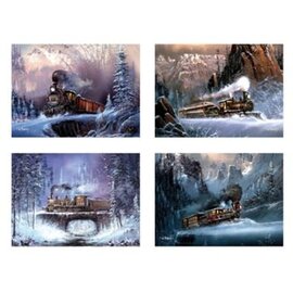 Boxed Christmas Cards - Trains (Box of 12)
