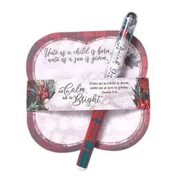 Notepad & Pen - All is Calm, All is Bright