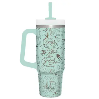 Stainless Steel Mug w/Straw - Then Sings My Soul (30 oz)