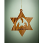 Ornament - Star of David With Nativity (3")