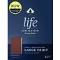 KJV Large Print Life Application Study Bible, Burgundy Genuine Leather
