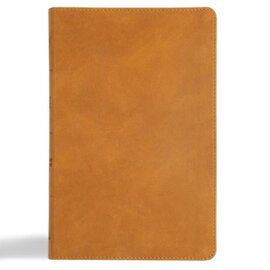 CSB Thinline Bible, Camel LeatherTouch (Digital Study)