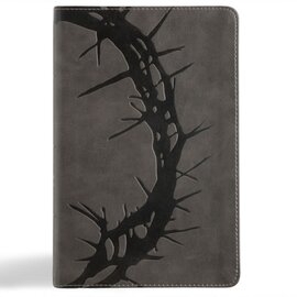 NASB Large Print Personal Size Reference Bible, Charcoal LeatherTouch