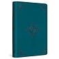 ESV Compact Bible, Deep Teal Fleur-De-Lis TruTone