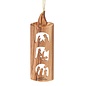 Ornament - 3 Scene Nativity In Candle (4.5"), Olive Wood