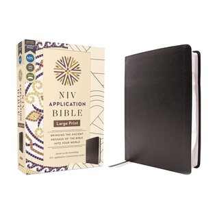NIV Large Print Application Bible, Black European Bonded Leather