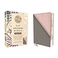 NIV Large Print Application Bible, Pink/Gray Leathersoft